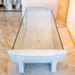 TCSC | Carrara White Marble Bathtub Strong Tempered Glass Side Walls Polished (W)32" (L)79" (H)24"