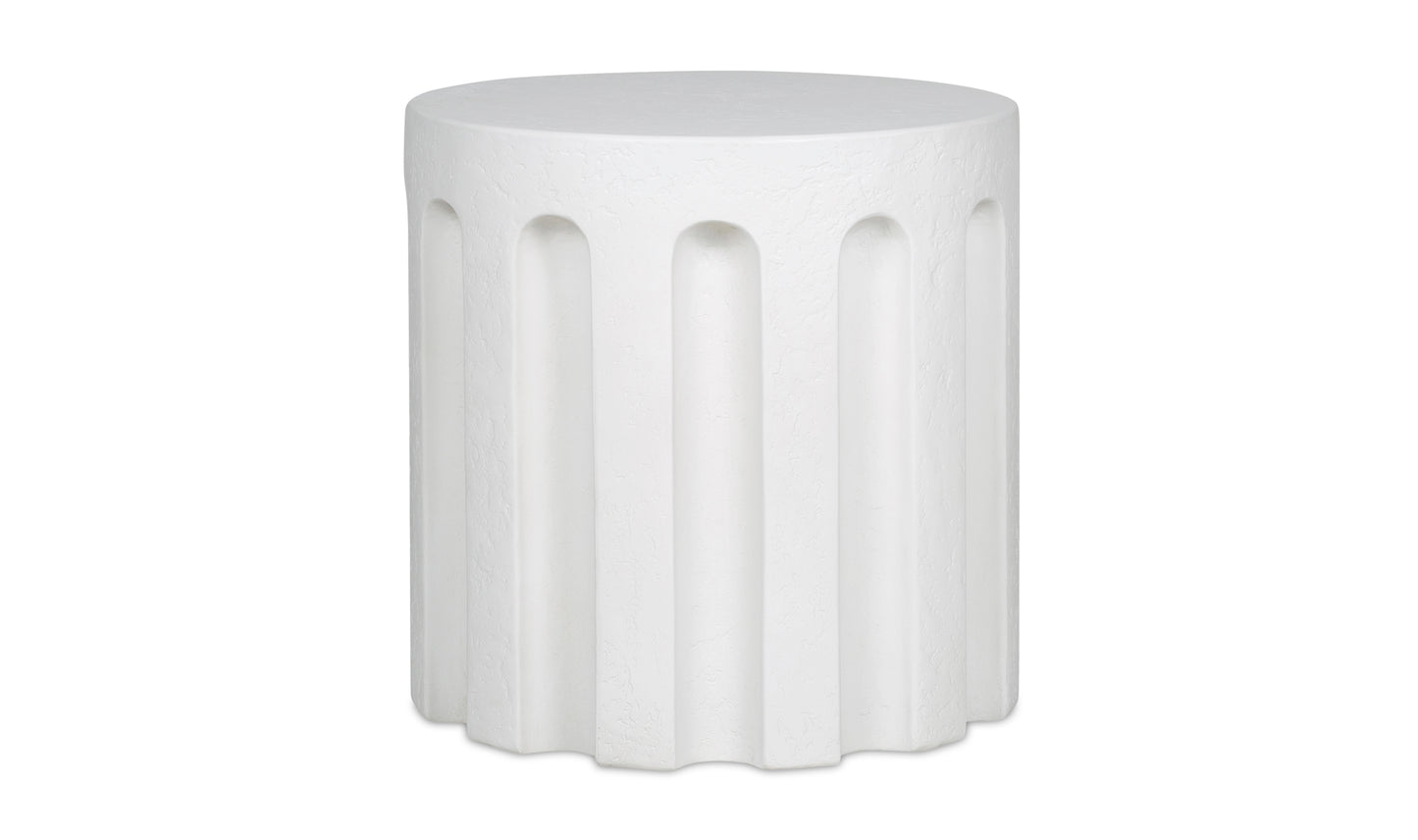 Eris Outdoor Accent Table White