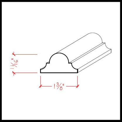 EWAS12 Astragal Moulding