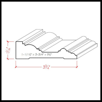 EWCA22 Casing 3-3/4 inch Trim Moulding