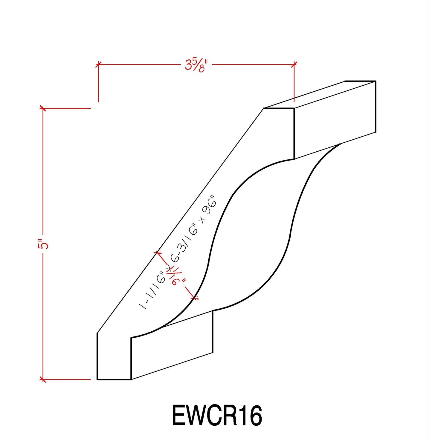 EWCR16 Crown Moulding Trim