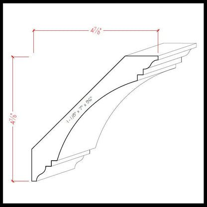 EWCR46 Large Cove Crown Moulding