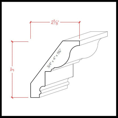 EWCR47 Colonial Crown Moulding Trim