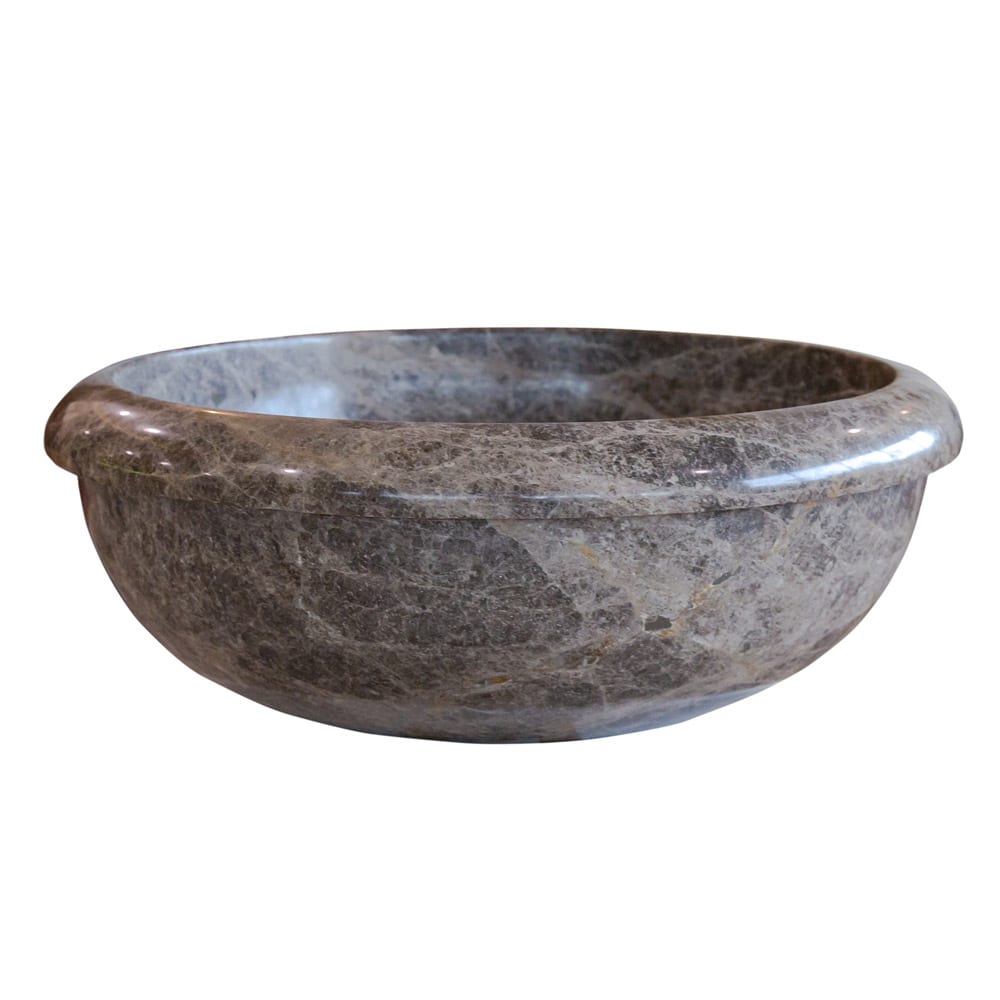 TCSC | Emperador Brown Natural Stone Marble Drop-in or Above Vanity Bathroom Vessel Sink