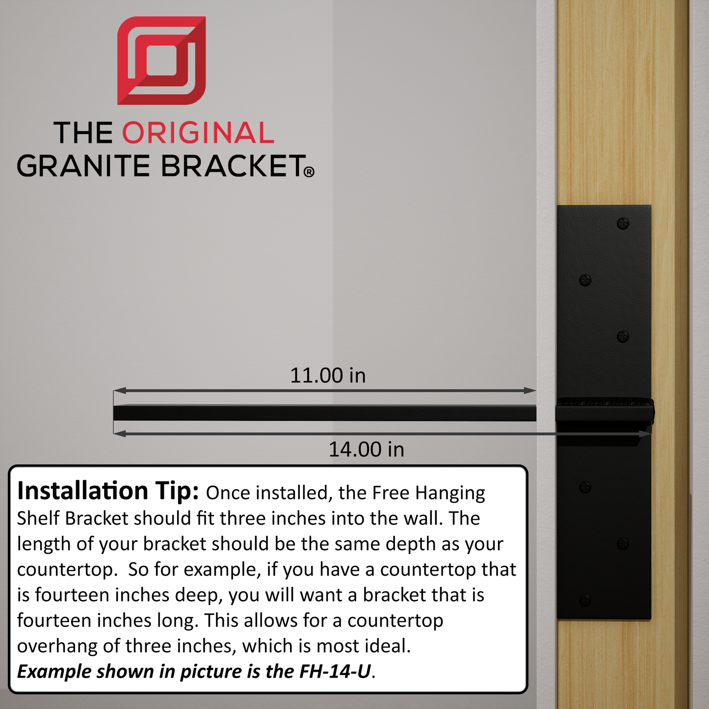 Industrial 1 inch Free Hanging Shelf Bracket®