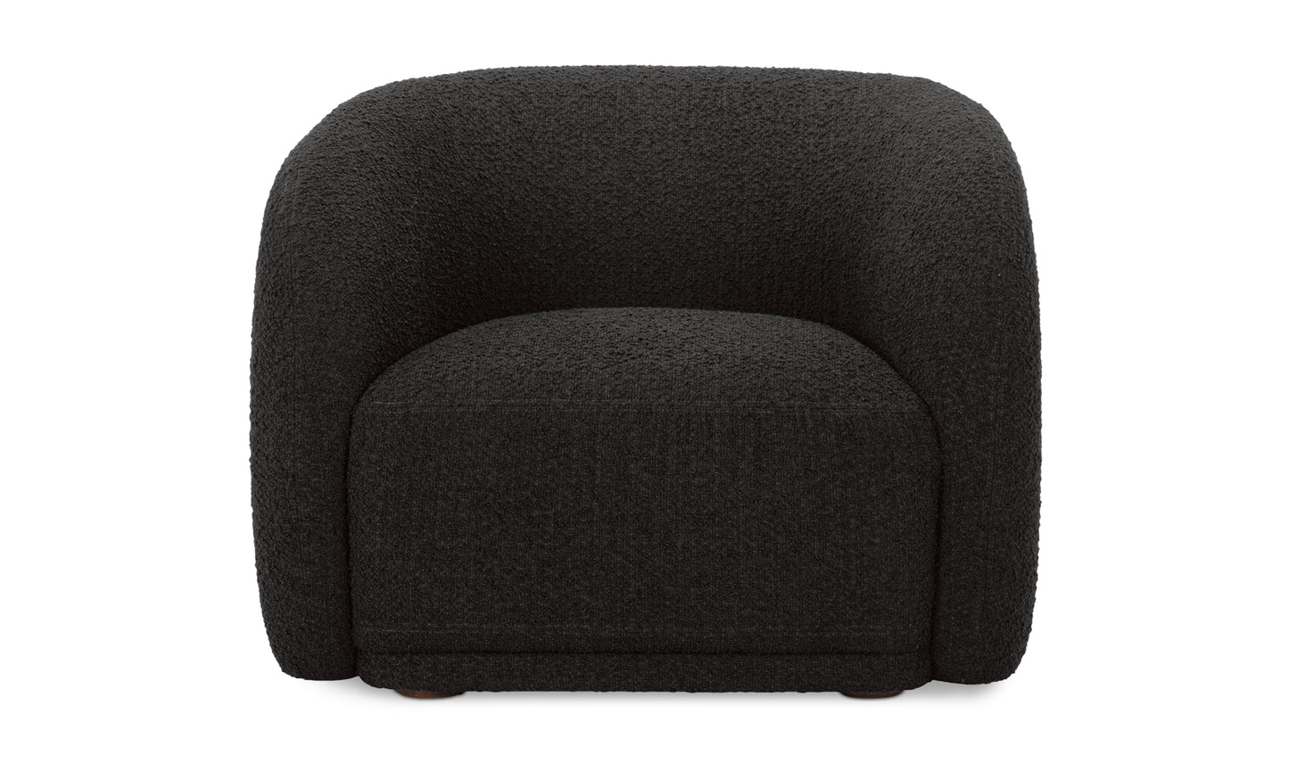 Faye Accent Chair Black Boucle