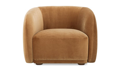 Faye Accent Chair Tan Faux Mohair