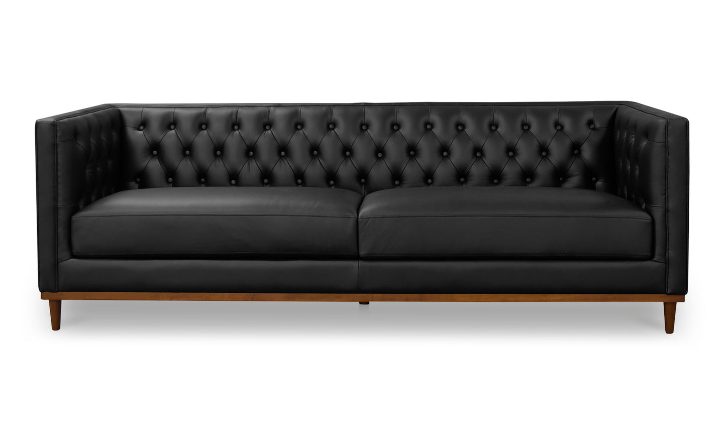 Fielder Sofa Black Leather