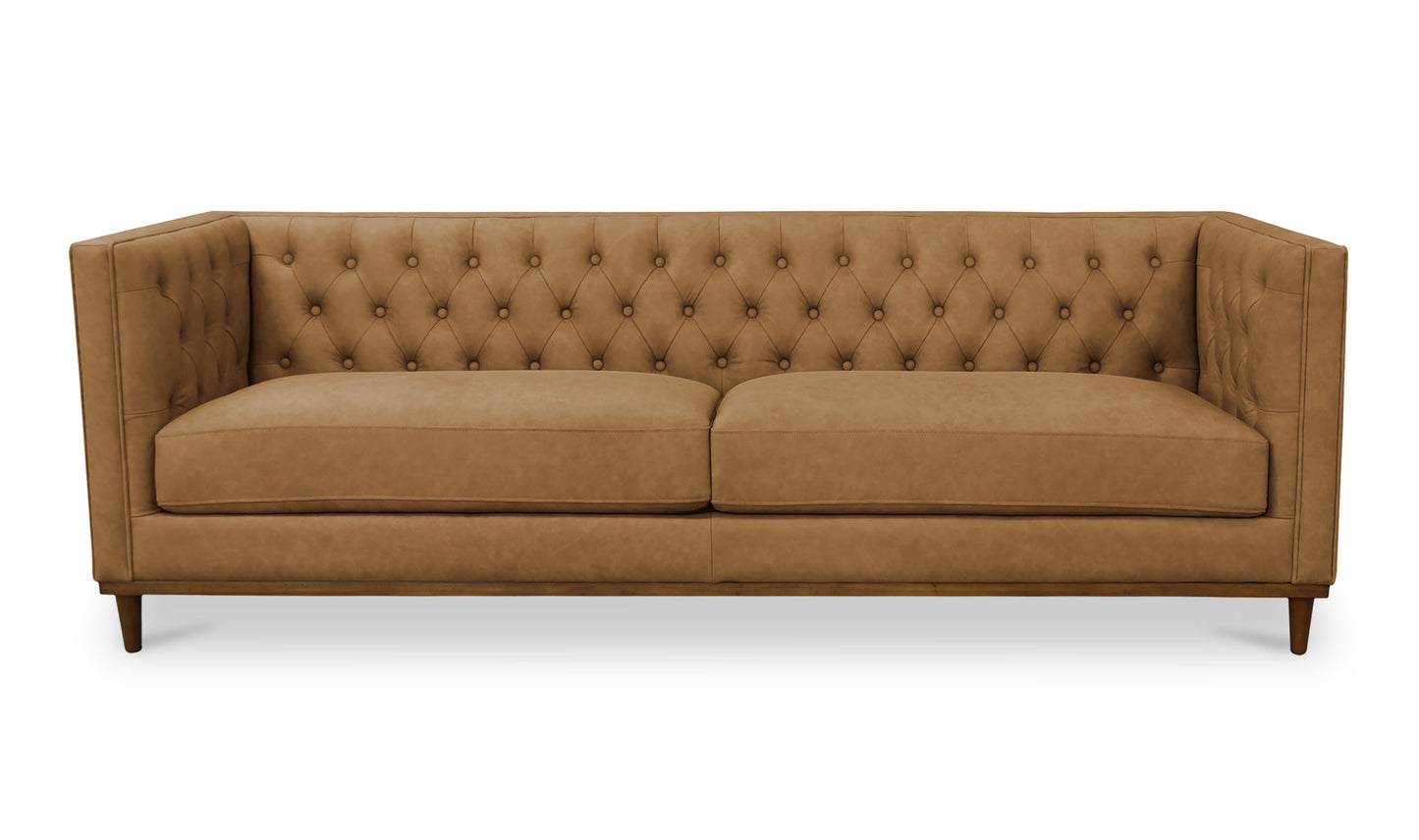 Fielder Sofa Tan Leather