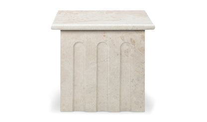 Forum Side Table Cream Marble