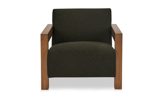 Garnet Lounge Chair Olive Wool Blend