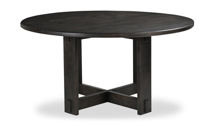 Glenn Round Dining Table Dark Brown