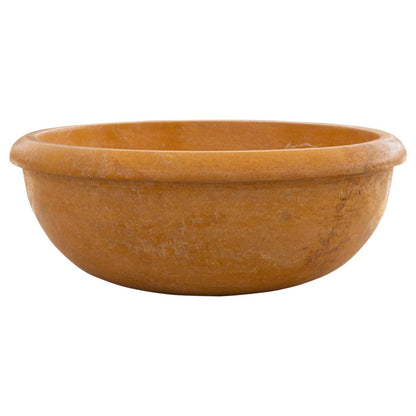 TCSC | Golden Sienna Natural Stone Travertine Drop-in or Above Vanity Bathroom Vessel Sink