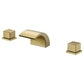 Brushed Gold or Matte Black Or Brushed Nickel Waterfall Bathroom Sink Faucet with 3 Holes, 2 Handles and Pop-Up Drain