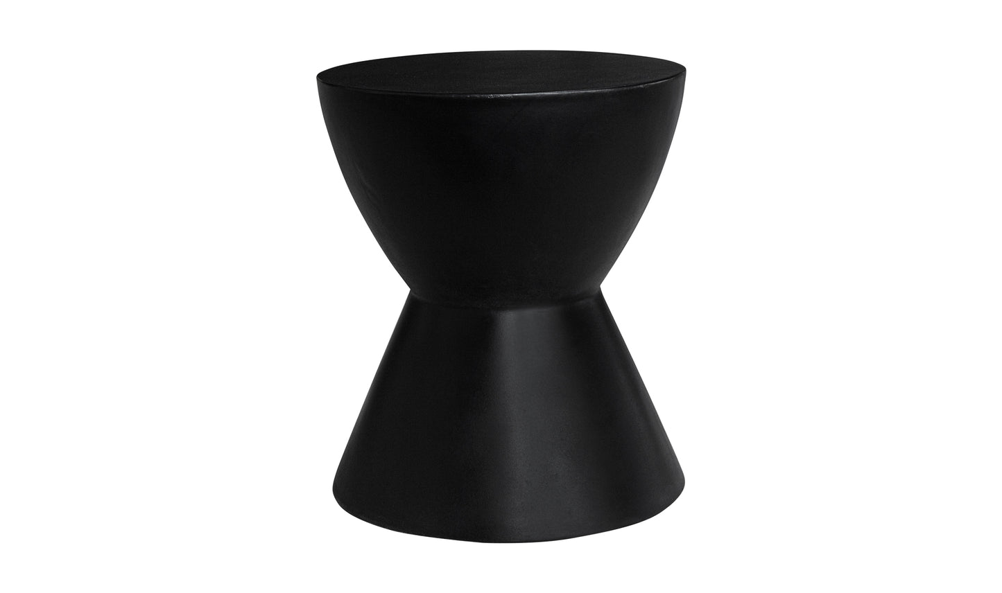 Hourglass Outdoor Stool Dark Black