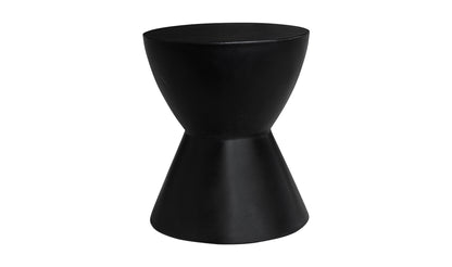 Hourglass Outdoor Stool Dark Black