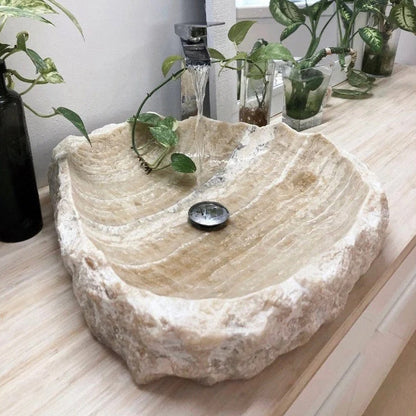 Honey Onyx Translucent Rustic Natural Stone Above Vanity Bathroom Sink