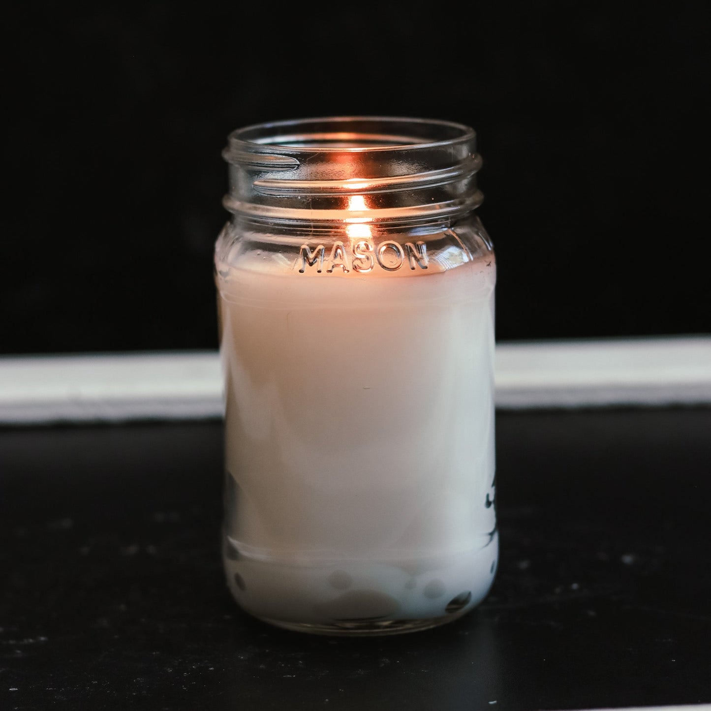 13 oz Clear Mason Jar Soy Candle - Lemon Citronella