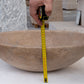 TCSC | Karina Walnut Travertine Natural Stone Oval Shape Above Vanity Bathroom Vessel Sink