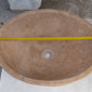 TCSC | Karina Walnut Travertine Natural Stone Oval Shape Above Vanity Bathroom Vessel Sink