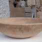 TCSC | Karina Walnut Travertine Natural Stone Oval Shape Above Vanity Bathroom Vessel Sink