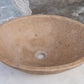 TCSC | Karina Walnut Travertine Natural Stone Oval Shape Above Vanity Bathroom Vessel Sink