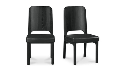 Kerr Dining Chair Vegan Leather Black-Set Of Two