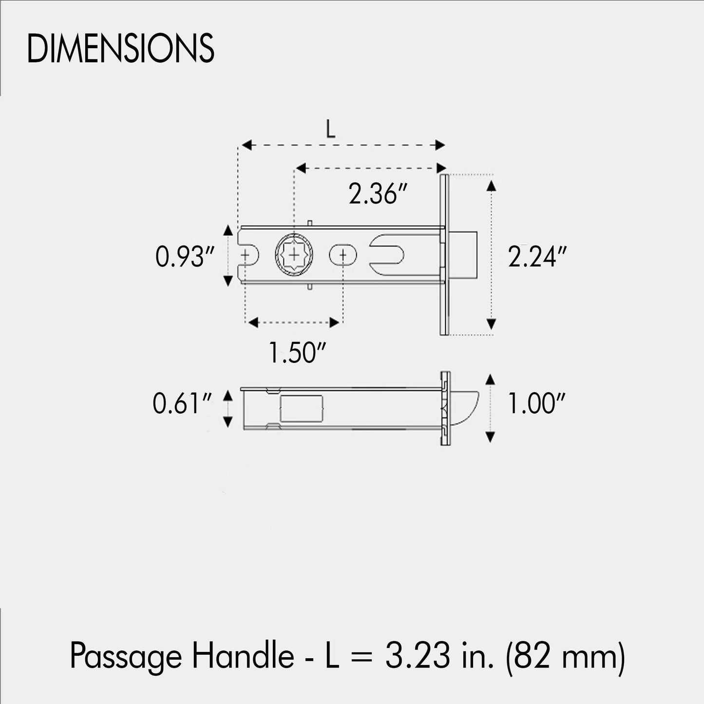 Stylish Solid Brass Passage Door Lever Handles