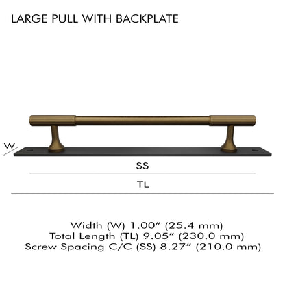 Brass Knob and Pull with Backplate