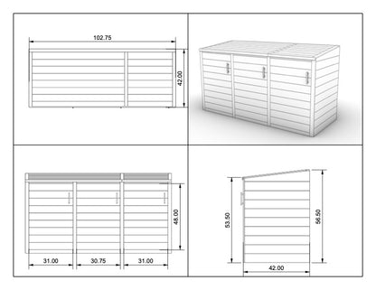 Knotty Cedar Trash Enclosure