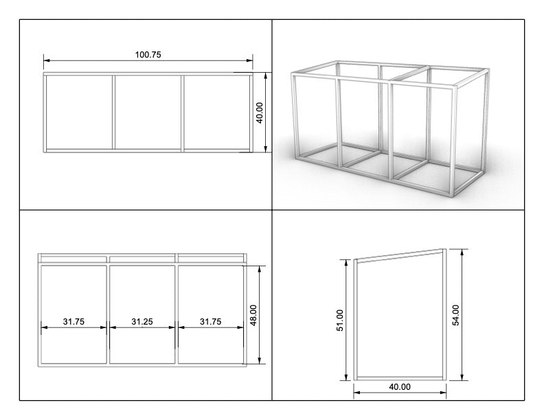 Caja de basura de caoba