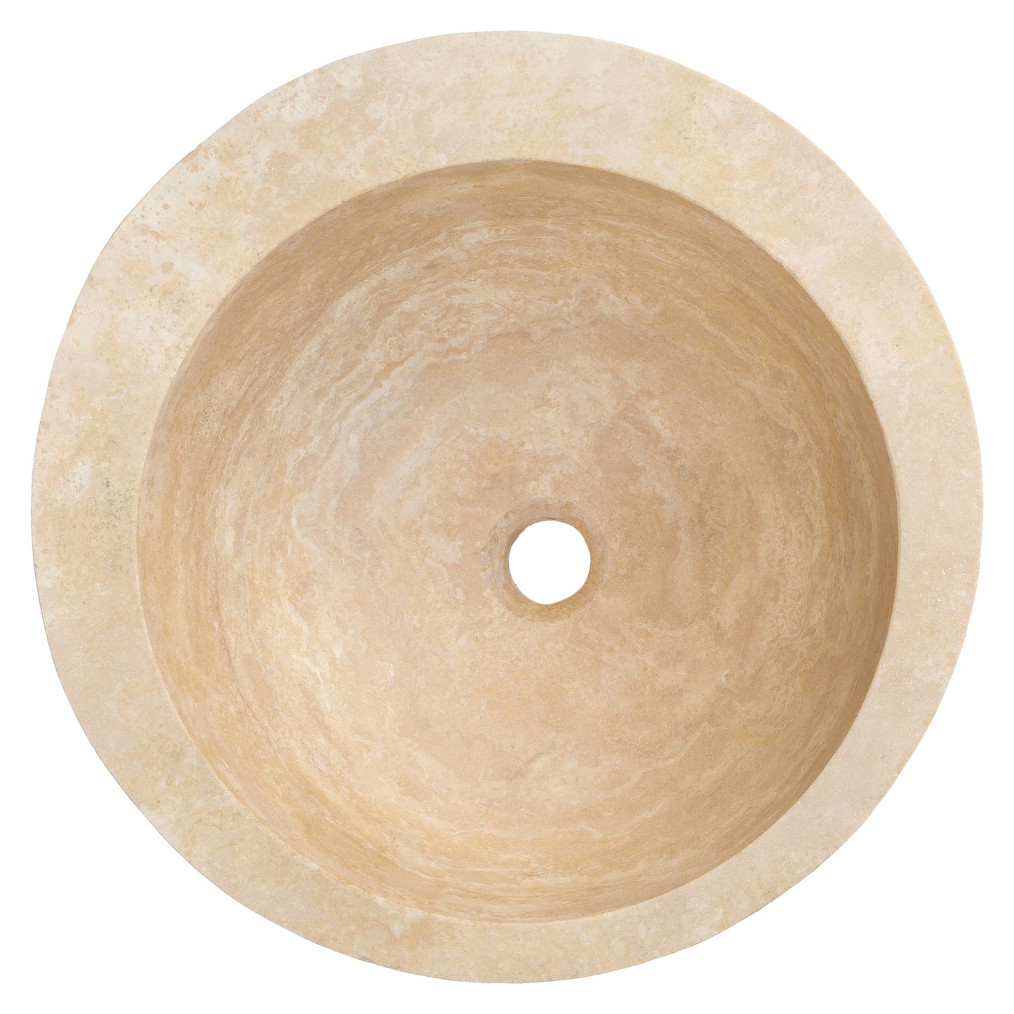 TCSC | Light Beige Travertine Sloped Above Vanity Bathroom Vessel Sink Honed