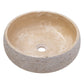 TCSC | Light Beige Travertine Above Vanity Bathroom Sink Rustic Outside (D)16" (H)6"