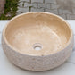 TCSC | Light Beige Travertine Above Vanity Bathroom Sink Rustic Outside (D)16" (H)6"