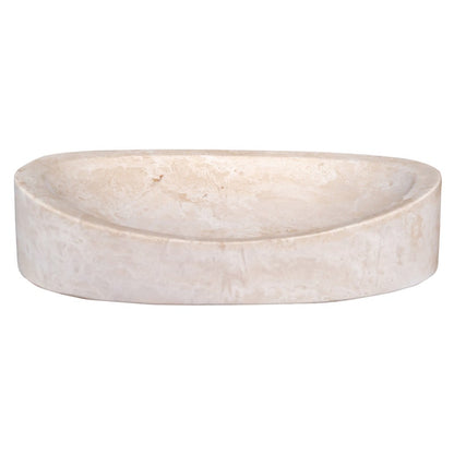 TCSC | Light Travertine Natural Stone Designer Above Vanity Bathroom Vessel Sink Honed