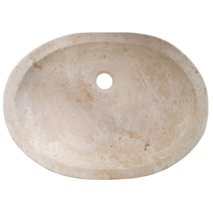 TCSC | Light Travertine Natural Stone Designer Above Vanity Bathroom Vessel Sink Honed