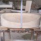 Light Travertine Natural Stone Designer Above Vanity Bathroom Vessel Sink Honed