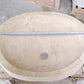 Light Travertine Natural Stone Designer Above Vanity Bathroom Vessel Sink Honed