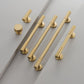 Matte Yellow Brass Dresser Handles