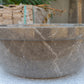 TCSC | Maya Gray Natural Stone Marble Above Vanity or Drop-in Bathroom Sink Polished