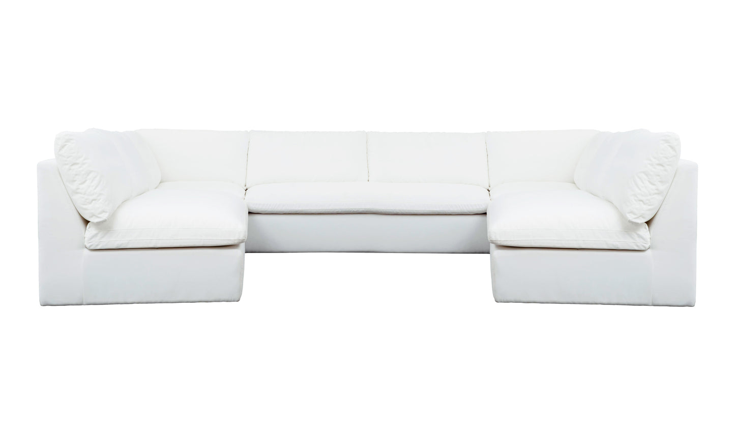 Miles Outdoor Modular 5 Piece White