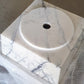 Natural Stone New York White Marble Stand-alone Pedestal Cone Shaped Bathroom Sink