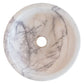 New York White Marble Round Bathroom Above Vanity Sink Polished (D)12" (H)5"