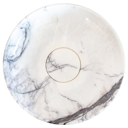 TCSC | New York Marble Natural Stone Round Above Vanity Bathroom Sink Polished (D)15.5" (H)4.5"