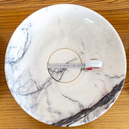 TCSC | New York Marble Natural Stone Round Above Vanity Bathroom Sink Polished (D)15.5" (H)4.5"