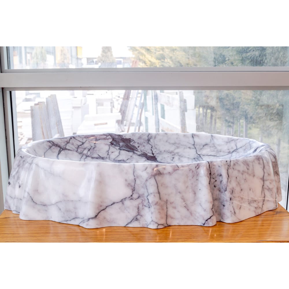 New York Marble Designer Above Vanity Bathroom Vessel Sink Polished