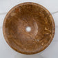 TCSC | Noce Brown Travertine Powder Room Above Vanity V-Shape Tapered Sink (D)16" (H)6"