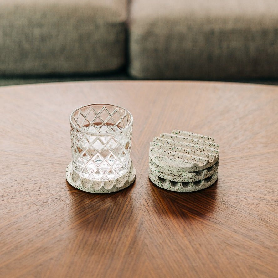 Coaster Set | White Terrazzo