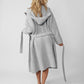 Ribbed Hooded Robe