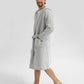 Ribbed Hooded Robe